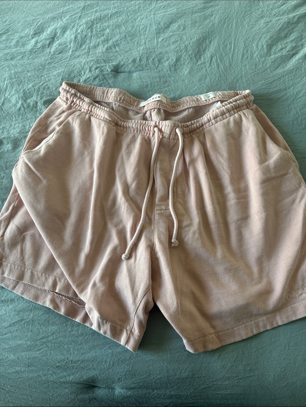 PacSun Men's Drawstring Athletic Shorts in Light Pink